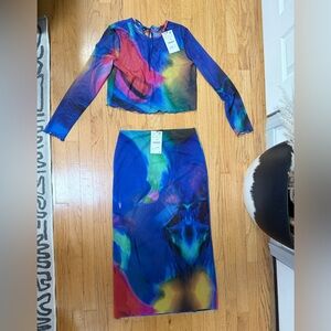 Zara Print Mesh 2-piece Set